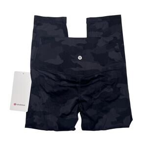 Lululemon Align Cropped Leggings Heritage 365 Camo Deep Coal Multi Size 4